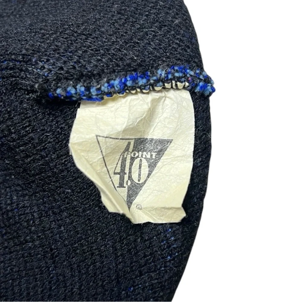 40 Point Roxbury Winter Hat Blue Flames Beanie Made in USA Rare Vintage VTG Y2K